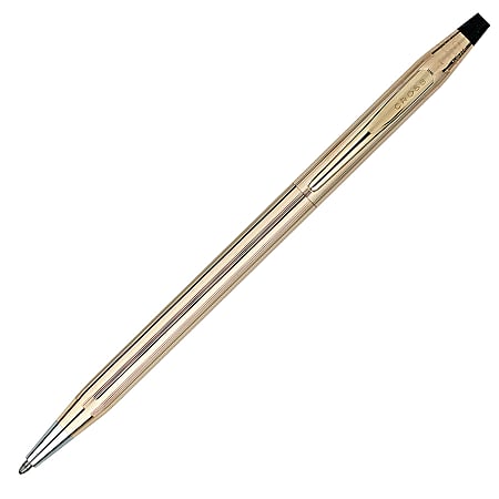 Cross® Classic® Century® Gold-Filled Ballpoint Pen, 1.0 mm, Medium Point, Gold Barrel, Black Ink