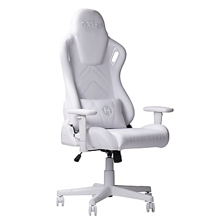 Techni Sport Ergonomic Velvet Computer Gaming Chair, White