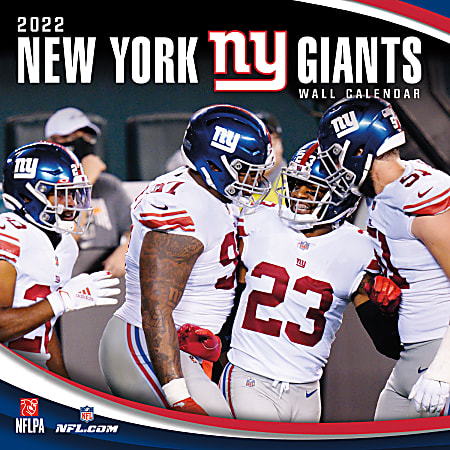 Lang Turner Licensing Monthly Wall Calendar, 12" x 24", New York Giants, January To December 2022