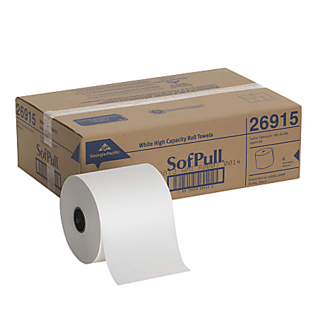 SofPull® Hardwound 1-Ply Paper Towels, 1000' Per Roll, Pack Of 6 Rolls
