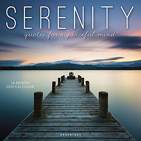 2024 Graphique Monthly Wall Calendar, 12" x 12", Serenity, January to December 2024 , CY040