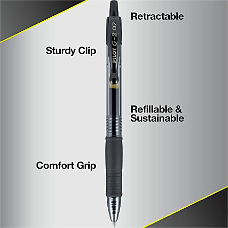 Pilot G-2 Gel Rollerball Pen - Black Extra Fine 0.5mm, 12 Pack — Pulp  Addiction