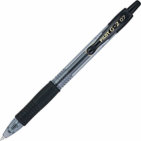 Pilot G2 Retractable Gel Pens Fine Point mm Clear Barrels - Main Image