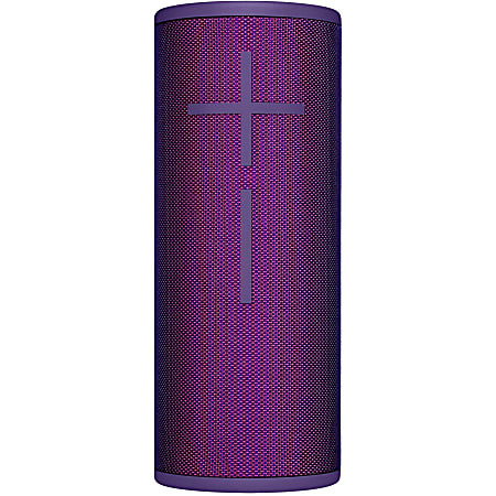 Ultimate Ears BOOM 3 Portable Bluetooth Speaker System - Purple - 90 Hz to 20 kHz - 360° Circle Sound - Battery Rechargeable