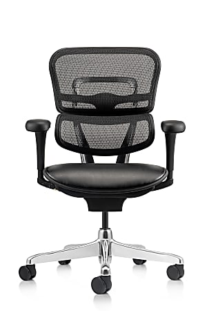 WorkPro® 12000 V2 Series Ergonomic Mesh/Antimicrobial Vinyl High-Back Office Chair, Black/Black, BIFMA Compliant