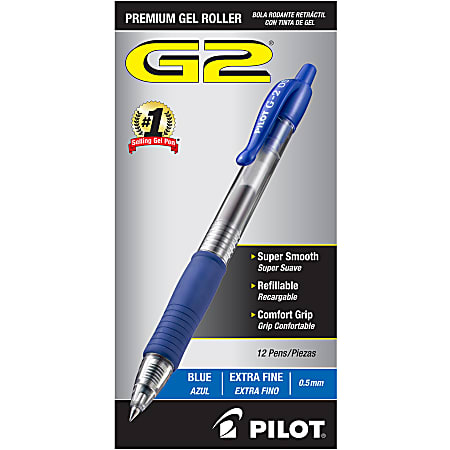 Pilot V Ball BeGreen 82percent Recycled Liquid Ink Rollerball Pens Extra  Fine Point 0.5 mm Blue Barrel Blue Ink Pack Of 12 - Office Depot