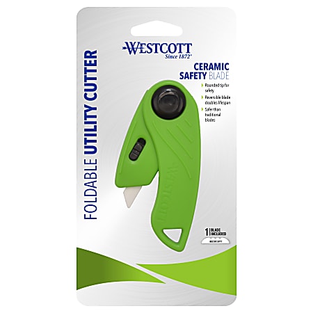 Westcott Utility Cutter, Ceramic, Safety Blade, Mini