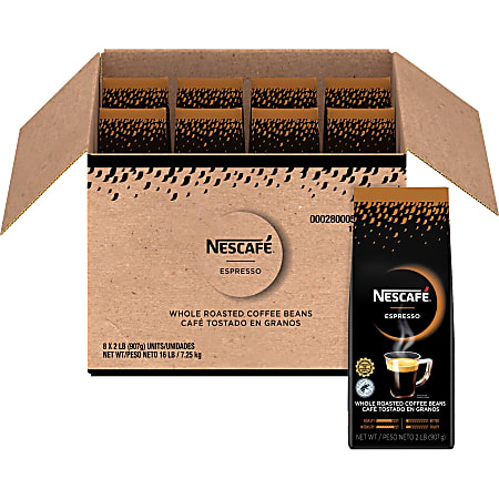 Nescafe Whole Bean Espresso Coffee - 32 oz - Whole Bean - Espresso - 1 Each