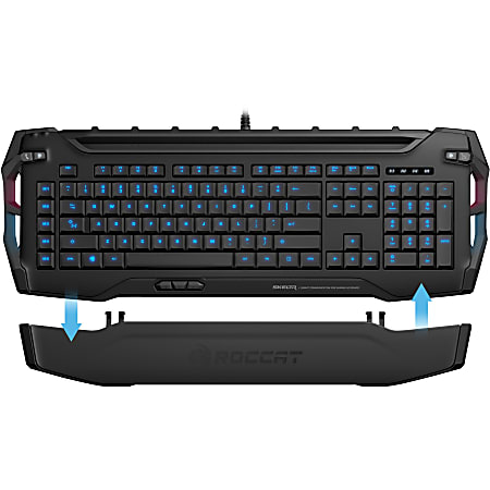Roccat Skeltr - Smart Communication RGB Gaming Keyboard - Wired/Wireless Connectivity - Bluetooth - USB 2.0 Interface - PC - Membrane/Rubber Dome Keyswitch - Black