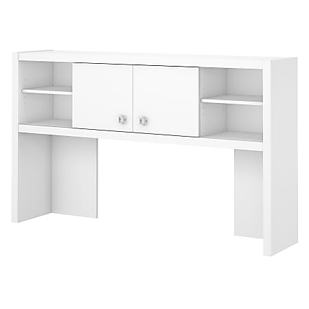 kathy ireland® Office by Bush Business Furniture Echo Hutch, 60"W, Pure White, Premium Installation