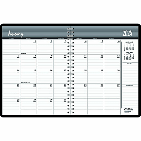 House of Doolittle Monthly Calendar Planner, 8-1/2" x 11", Blue