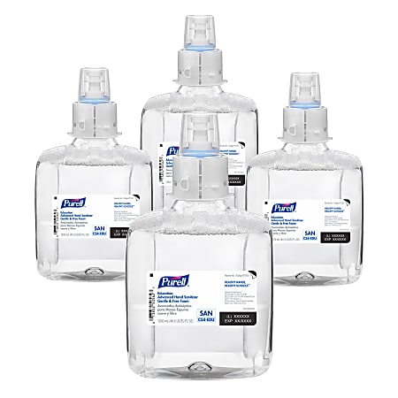 Purell® Education Advanced Gentle And Free Hand Sanitizer Refill, 40.57 Oz, Pack Of 4 Refill Bottles