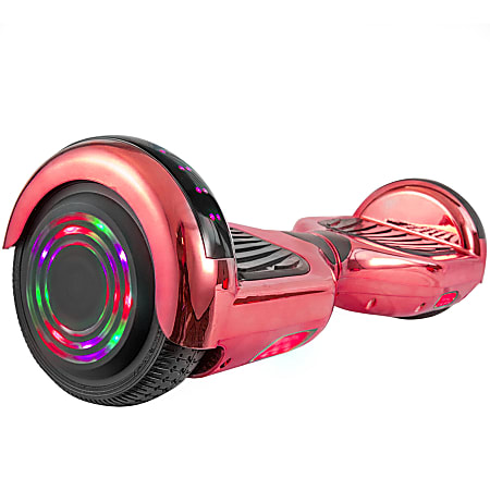 AOB Hoverboard With Bluetooth® Speakers, Red Chrome