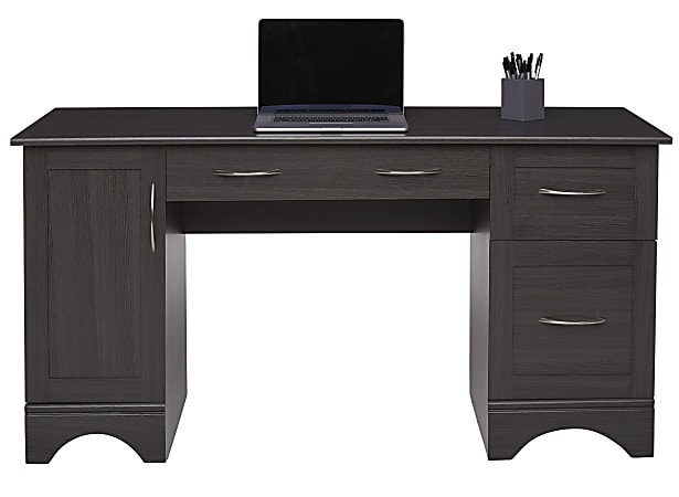 Realspace Pelingo 60 W Computer Desk Dark Gray - Office Depot