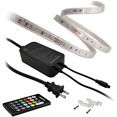 Monster Digital MLB7-1037-RGB Decorative Light - 440LED Bulb - Dimmable, Flexible, Water Resistant, Flash Effect - Multicolor -  - MLB71037RGB
