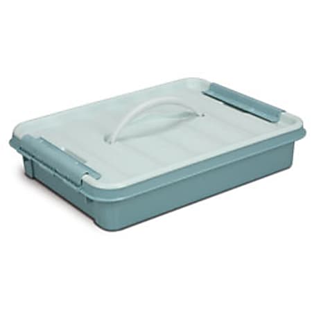 Smart Store™ 97% Recycled Plastic Storage Container, 16" x 3" Series, Green