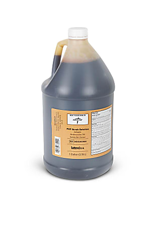 Medline Povidone Iodine Scrub Solutions, 128 Oz, Pack Of 4