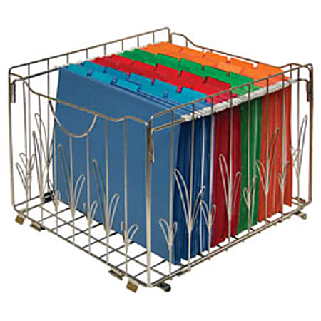 Innovative Storage Designs Collapsible Storage Cartons, Wire, 10 3/16"H x 13"W x 15 1/4"D