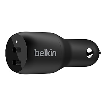 Belkin 36-Watt Dual-USB Car Charger, Black