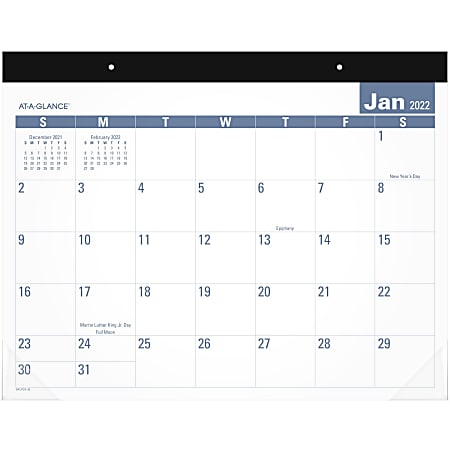 AT-A-GLANCE® Easy-To-Read Desk Calendar, 21-3/4" x 17", January To December 2022, SKLP2432