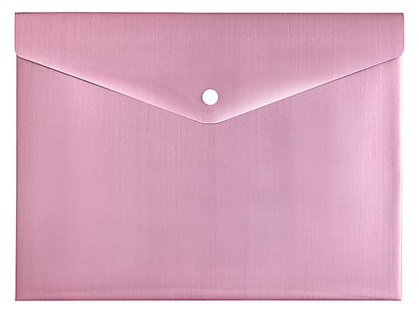Divoga® Poly Button-Closure Envelopes, Letter Size, Plum, Pack Of 5