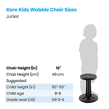 Kore Design Junior Wobble Chair Red Office Depot