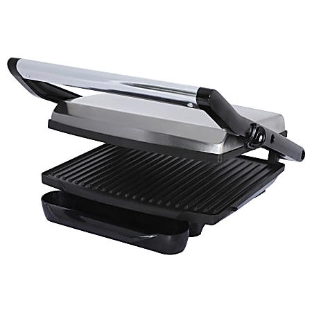 Brentwood Select Compact Non-Stick Panini Press & Sandwich Maker, 4"H x 13"W x 14-1/2"D