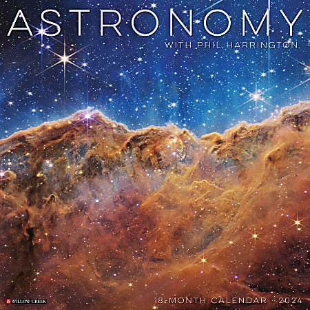 2024 Willow Creek Press Monthly Wall Calendar, 12” x 12”, Astronomy, January To December 2024 