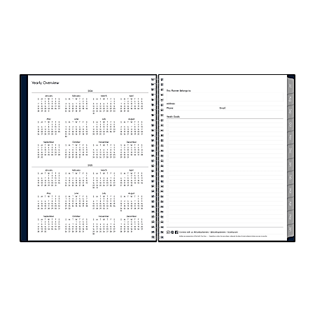 20242025 Blue Sky Weekly/Monthly Planning Calendar, 81/2" x 11