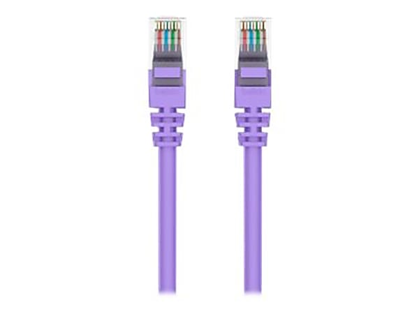 Belkin - Patch cable - RJ-45 (M) to RJ-45 (M) - 1 ft - UTP - CAT 5e - booted, snagless - purple - for Omniview SMB 1x16, SMB 1x8; OmniView IP 5000HQ; OmniView SMB CAT5 KVM Switch