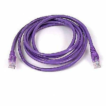 Belkin - Patch cable - RJ-45 (M) to RJ-45 (M) - 1 ft - UTP - CAT 5e - booted, snagless - purple -  - A3L79101PURS