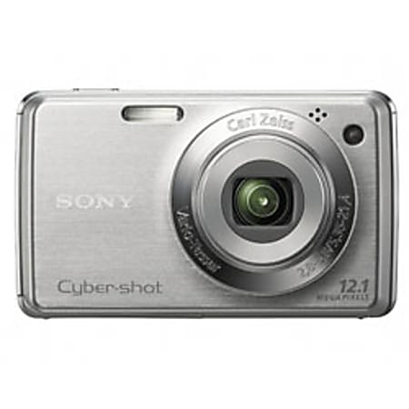 Sony Cyber shot DSC W220 12.1 Megapixel Digital Camera Silver - Office Depot