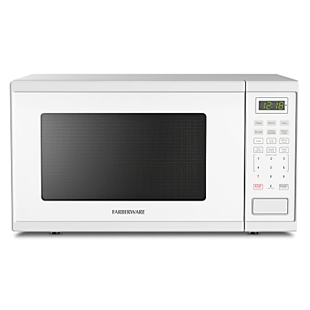 Farberware 1000W Microwave Oven, 1.1 Cu. Ft., White, Total Qty 1