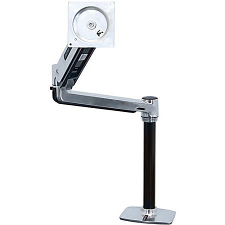 Ergotron Mounting Arm for Flat Panel Display - Polished Aluminum - Adjustable - 46" Screen Support - 30 lb Load Capacity - 45384026