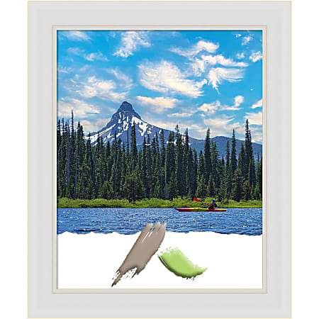 Amanti Art Flair Soft White Picture Frame, 20" x 24", Matted For 16" x 20"
