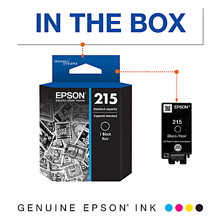 Epson 215 Black Ink Cartridge T215120 S - Office Depot