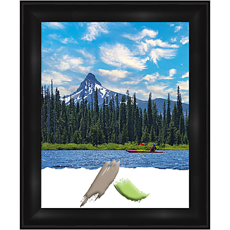 Amanti Art Grand Black Picture Frame, 20" x 24", Matted For 16" x 20"