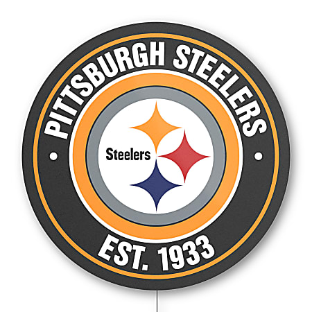 Imperial NFL Establish Date LED Lighted Sign, 23" x 23", Pittsburgh Steelers