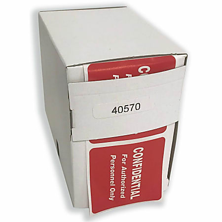 Tabbies® Permanent "Confidential Authorized Personnel" Only Label Roll, TAB40570, Red, Roll Of 500
