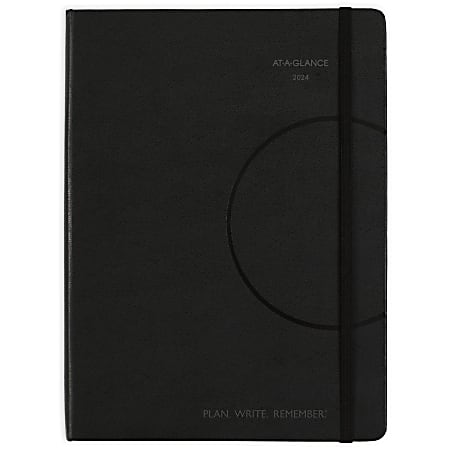 2024 AT-A-GLANCE® Plan. Write. Remember. Weekly/Monthly Appointment Book Planner, 7-1/2" x 10", Black, January To December 2024, 70695005