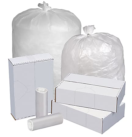 Highmark Linear Low Density Can Liners 0.6 mil 33 Gallons 33 x 39 Clear Box  Of 250 - Office Depot