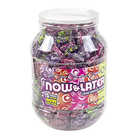 Now & Later Candies, Assorted Flavors, Jar Of 365