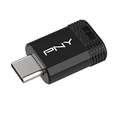 PNY Elite-X Fit Type-C USB 3.2 Flash Drive, 64GB, Black