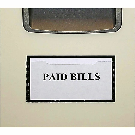 Tatco Magnetic Label Holders 2 38 x 4 38 White Pack Of 10 ...