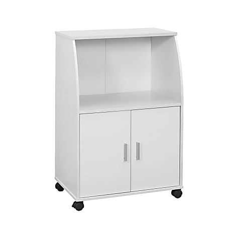 Monarch Specialties Kitchen Cart - 33"H / White On Castors