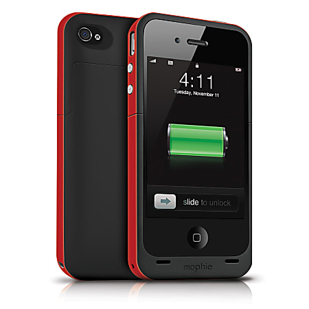 mophie Juice Pack Plus Charging Case For iPhone® 4/4S, Red