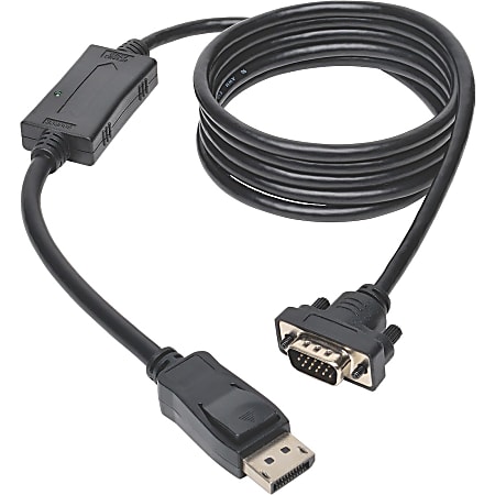 Tripp Lite 6ft DisplayPort to VGA/DP to VGA Adapter Active Converter with Latches to HD15 DPort 1.2 M/M - DisplayPort/VGA  - P581006VGAV2