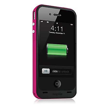 mophie Juice Pack Plus Charging Case For iPhone® 4/4S, Magenta