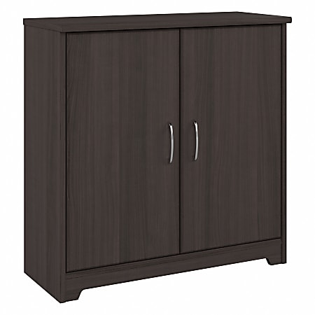 Bush® Furniture Cabot Small 30"W Storage Cabinet With Doors, Heather Gray, Standard Delivery