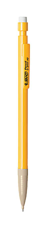 BIC® Student's Choice Mechanical Pencils, 0.9 mm, #2 Lead, Yellow Barrel, Pack Of 12